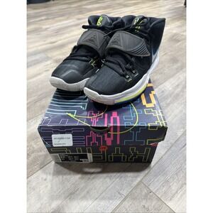 NIKE KYRIE 6 DYNAMIC YELLOW SHUTTER SHADES BLACK SOARL BLUE BQ4630-004 Men's 9.5